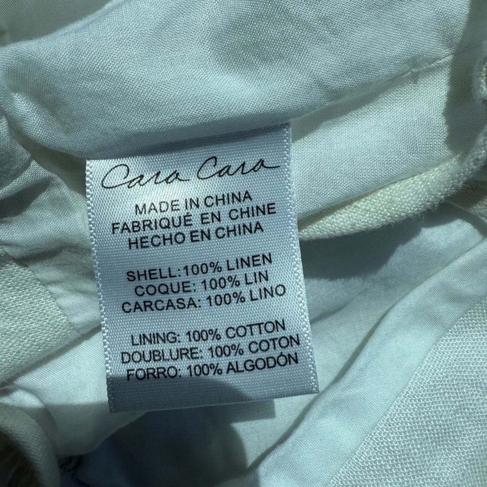 Cara Cara Cream Ruched Tie Front Crop Top - Picture 7 of 8